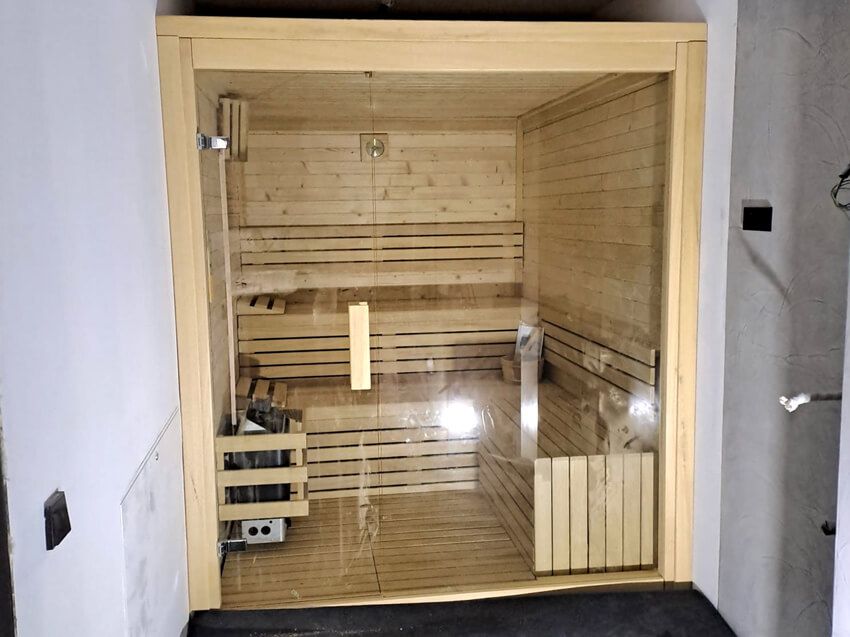Sauna Sílice de interior fabricada a medida para una vivienda en Madrid